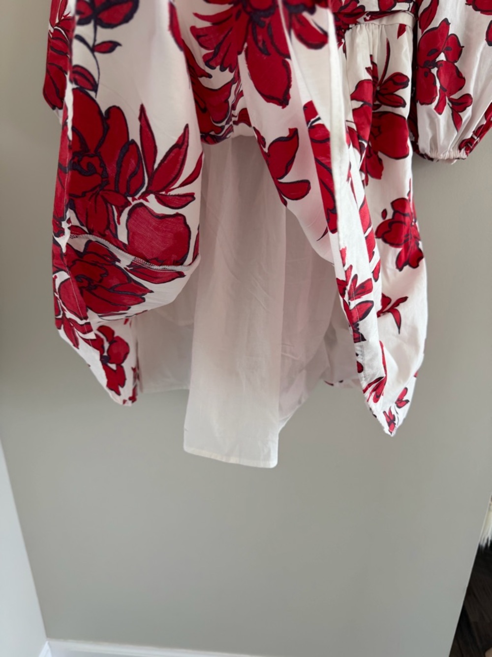 Abercrombie & Fitch Floral Mini Dress Puff Sleeve Cottagecore Babydoll Medium - Picture 6 of 8